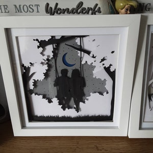 Rectangle 3D Shadow Box Frame Template SVG Silhouette Light Box Cut ...