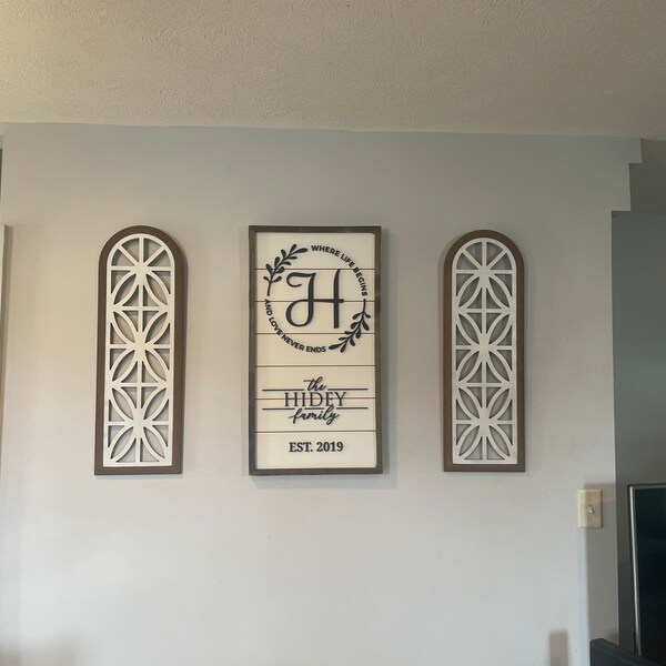 Personalized Family Name Sign: 3D Raised Letter Shiplap Wall Art ...
