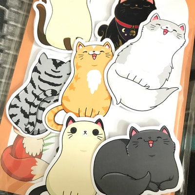 Cat Stickers Kawaii Cats Cute Sticker Set Planner or - Etsy