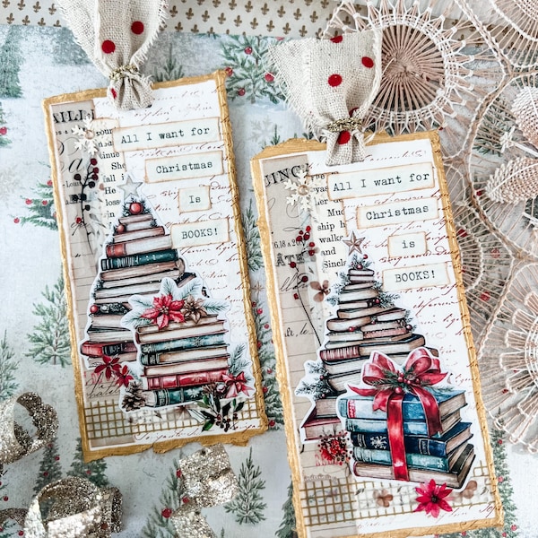 Christmas Book Stack Clipart, Transparent Png Festive Clipart of ...