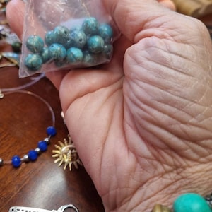 24 Perles En Turquoise Naturel Africain 8 Mm - Lot Pour Création Bijoux - Neuf