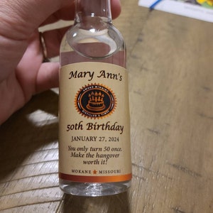 Mini Party Favors Titos Label Vodka Customized Label for Birthday Party ...