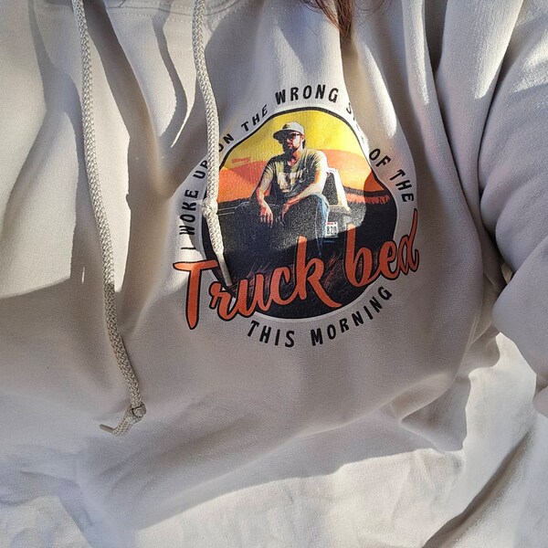 Between the Mountains Orange Orange Carrying Their Prayers Full Zip Hoodie for Men