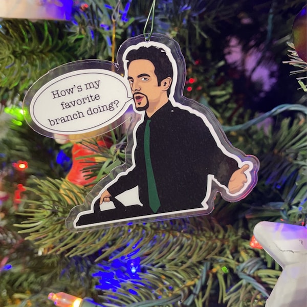 Favorite Branch How's My Favorite Branch Doing? Hanging Ornament - PVC Ryan Howard Temp ...