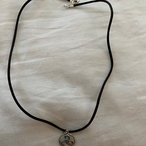 Clasp Pendant on Silk Cord Black / Silver by ENA / Elements and Alloys