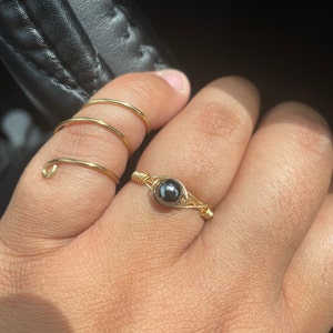 10k White Gold Textured Split Shank Treble G-Clef Music Note Ring - Solid Gold, Statement Band - View #13