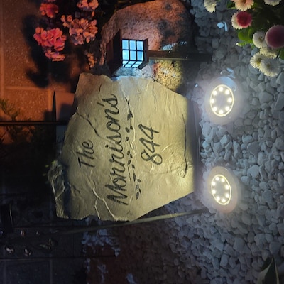 Welcome Stone Welcome Landscape Rock Engraved garden - Etsy