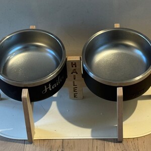 Double YETI Dog Bowls Stand, Raised Elevated Food Feeder, Feeding Station for YETI, RTIC - Bowl is not included.