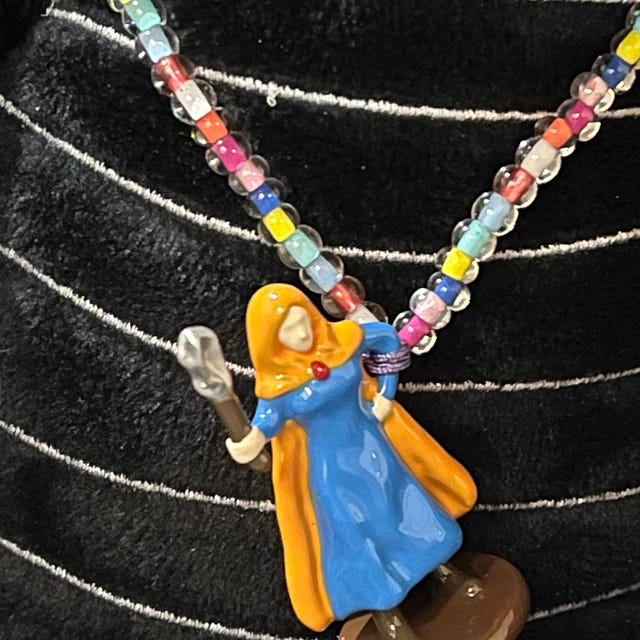 Holly the Heroic Necklace | Hand Painted Cold Enamel Pendant