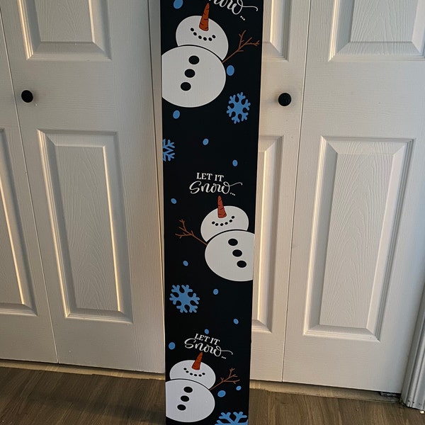Let It Snow Vertical SVG | Snowman Christmas Design - Etsy