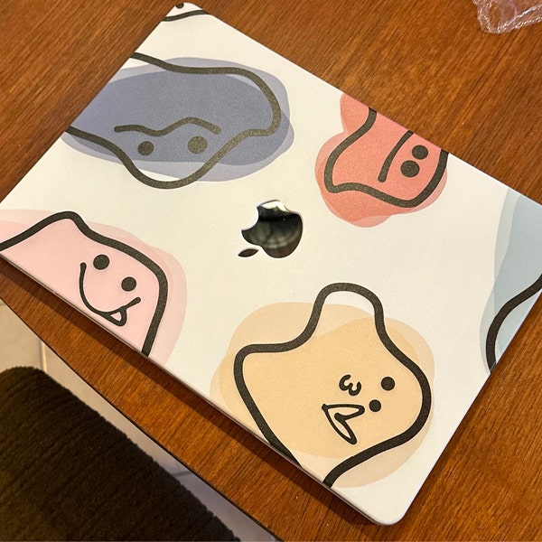 Cute Line Abtract MacBook Shell Case Cover for New MacBook Pro 13 14 15 ...