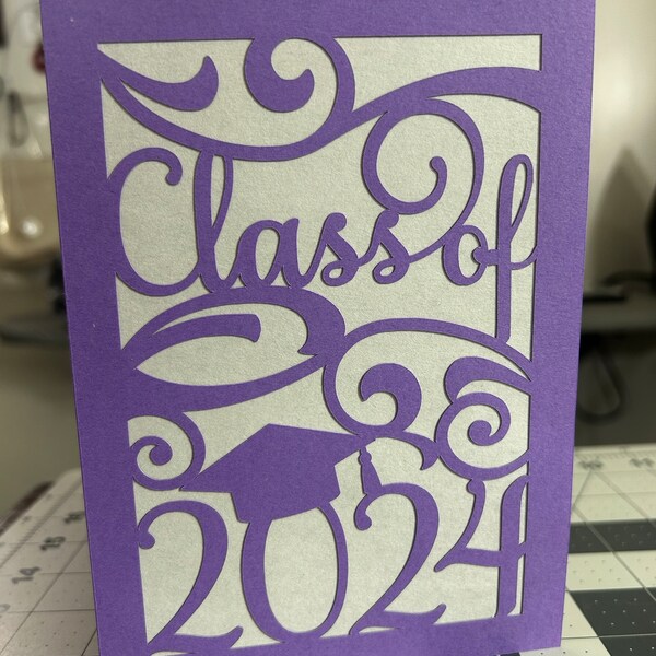 SVG Graduation Invitation Folder Card Class of 2025 Cricut Cut File Cricut Joy Card Mat File