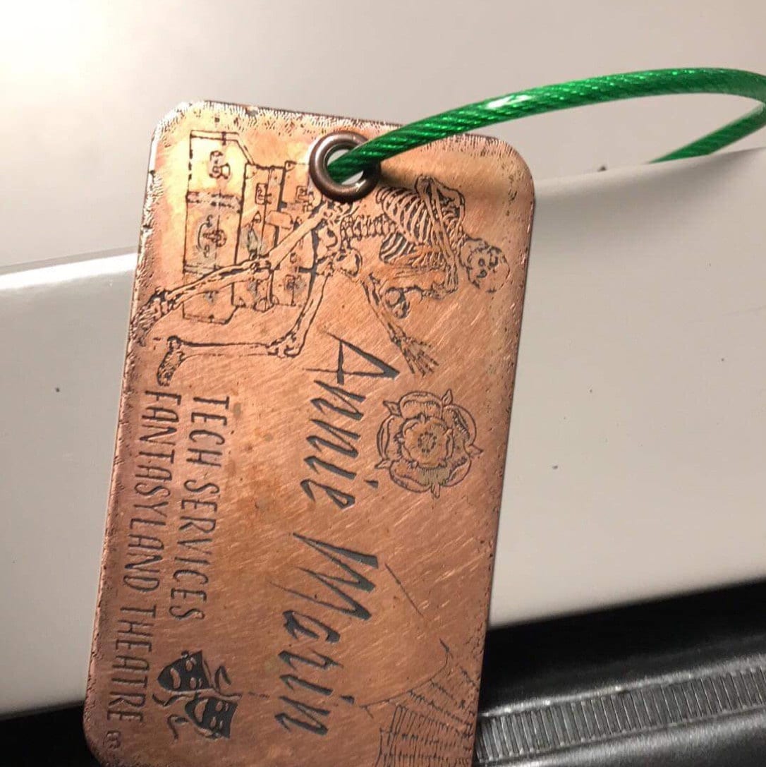 Set of two (2) Personalized Metal Luggage Tags Custom Tags Travel