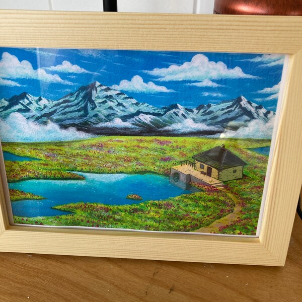 Starry Night Sky Print Acrylic Painting Art Print Etsy