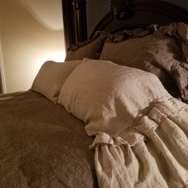 Linen Sheets Set 4pc Stone Washed Super Soft Luxury Seamless Etsy