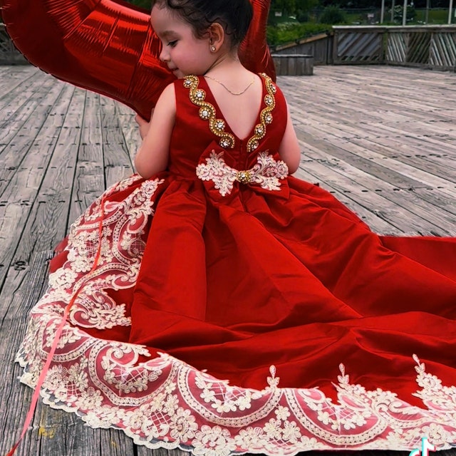Red and Gold Girl Dress, Red Dress Toddler, Valentines Dress Toddler, First  Birthday Dress Red, High Low Dress Toddler, Princess Dress Red - Etsy