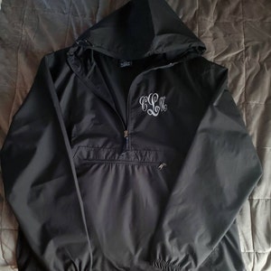 Monogrammed Pack-n-go Rain Jacket Charles River Monogrammed Rain Jacket ...