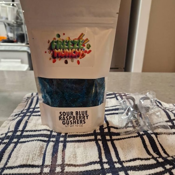 Sour Blue Raspberry Gummy Gushers: Tangy Candy Treat - Etsy