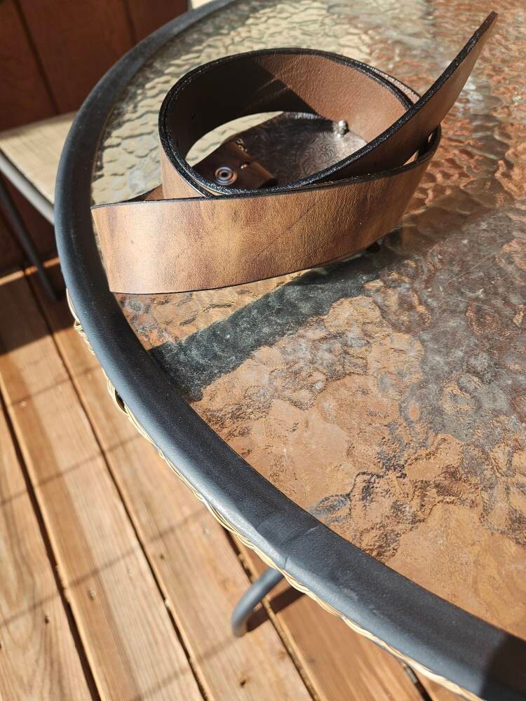 Heavy Duty Solid Leather Custom Fitted Belt Men, Women, Kids Plain Belt