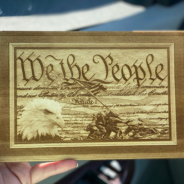 Glowforge Digital Laser Ready Design File - Eagle We the People ...