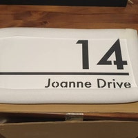 Customized Personalized House Number Plaque Modern Acrylic Laser Cut 3D Home Number Address Plaque With Street Name (Black Silver