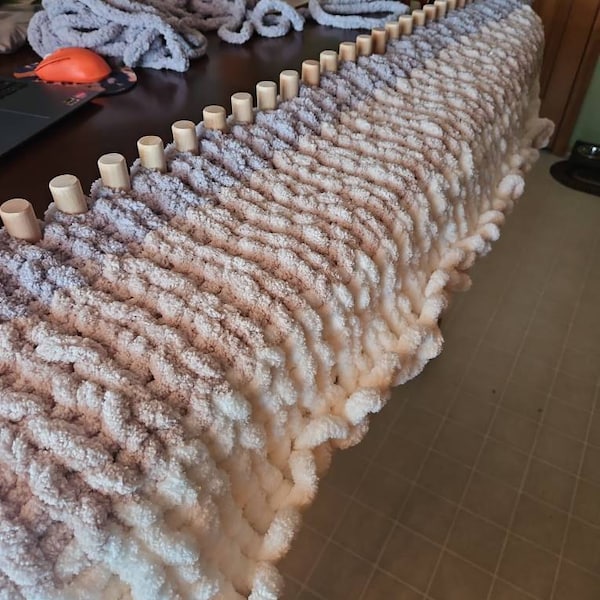 Log Cabin Blanket PDF Pattern Circular Knitting Machine Pattern Easy ...