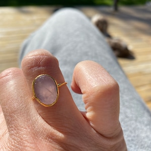 Customer photo from Lisa, Statement Rose Quartz Ring