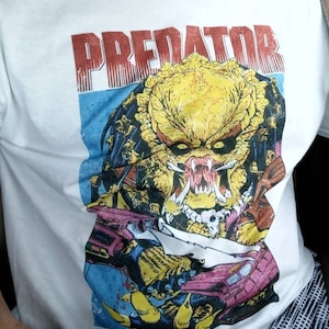 Aliexpress Predator T-Shirt Arnold Schwarzenegger Movie 1987 Vintage-Figures VHS DVD Tee Shirt Vintage Graphic