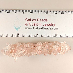 Natural Rose Quartz Nugget Chip Beads, 3-6mm Rose Quartz Gemstone Free Form Drilled Chip Beads, 34&quot; Strand, GemMartUSA, CHRQ-70001 photo