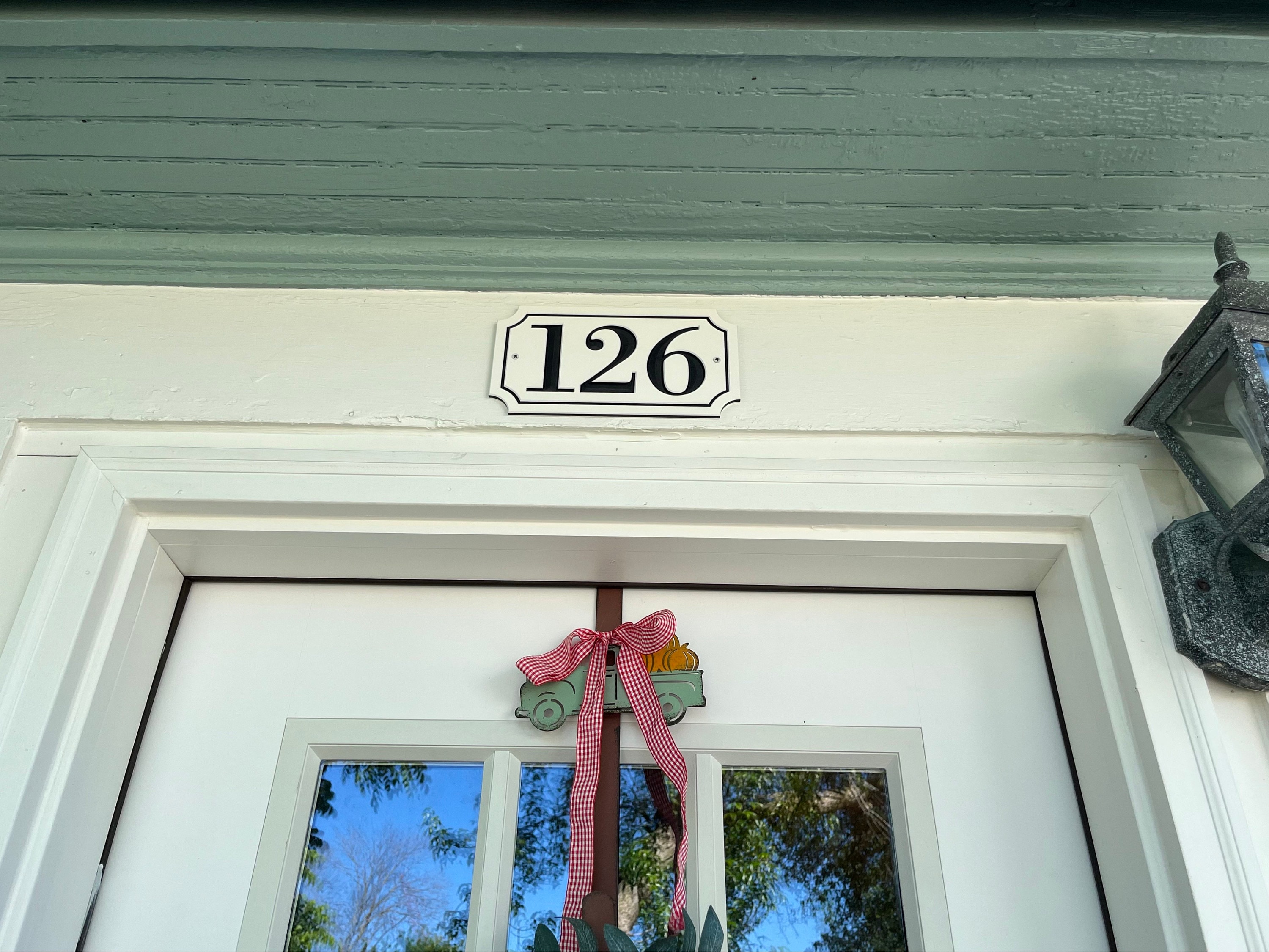 House Numbers Plaque Medium Address Plaque Vertical Custom House Numbers Signs Horizontal HDPE Plastic Weather-Resistant