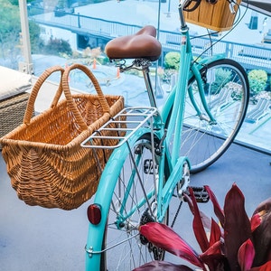 Side Wicker Bike Basket Etsy