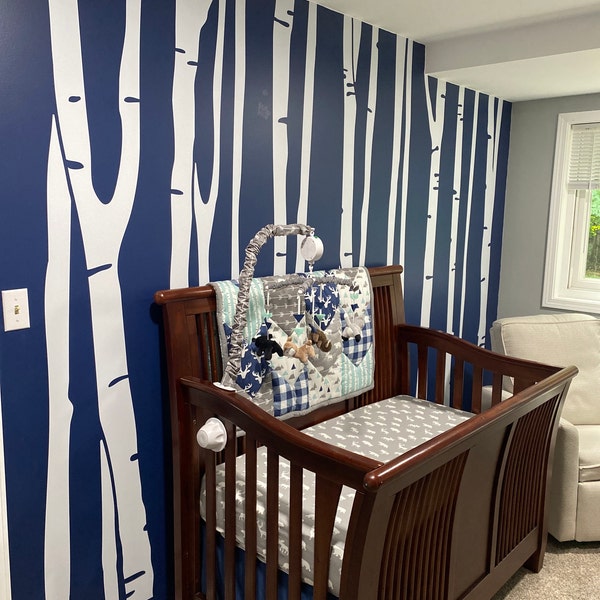 Large Wall Birch Tree Decal Forest Kids Vinyl Sticker Removable (9 ...