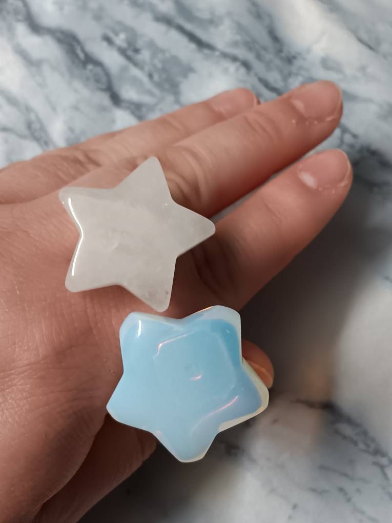 (Set of 2pcs)Crystal Car Vent Clips Crystal Star Moon Car Outlet Decoration, Natural Quartz Car Parts, Car Crystal, Car Gifts