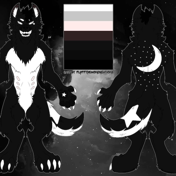 Wolf Canine Furry Art Base Ref Sheet - Etsy