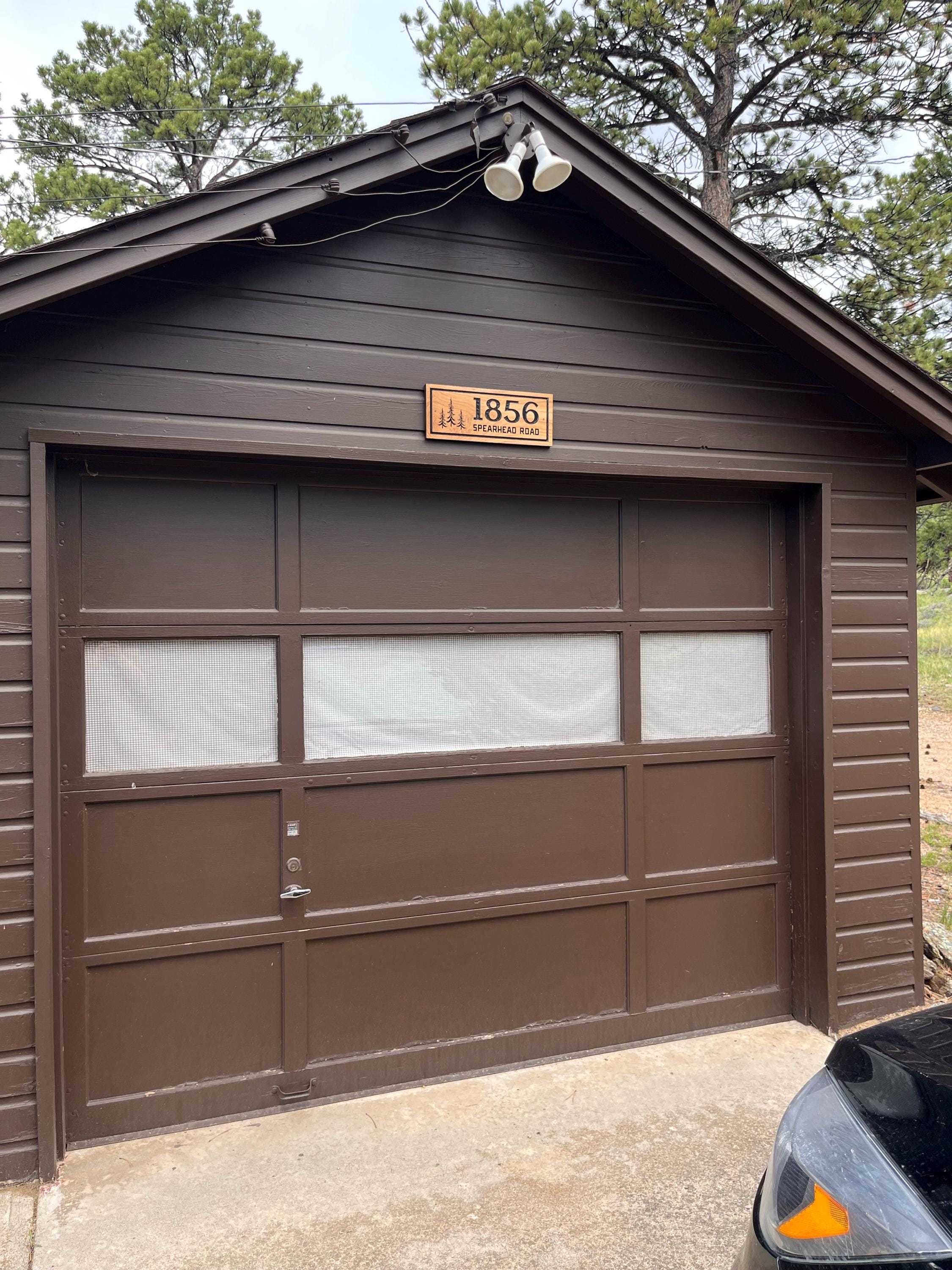 Custom Wood Carved Address Sign: Personalized Cabin Decor