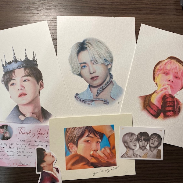 BTS Jungkook Colored Pencil Drawing : PRINT From Original Fanart - Etsy