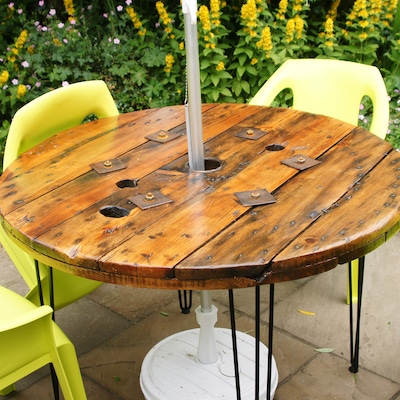 Reclaimed Cable Drum Coffee Table 80cm - Etsy UK