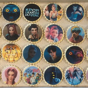 Décorations D'anniversaire Thème Kpop Demons Hunters - Kit Avec Décors Pour Gâteau, Cupcakes - Pour Fans Et Fêtes à Thème - 13