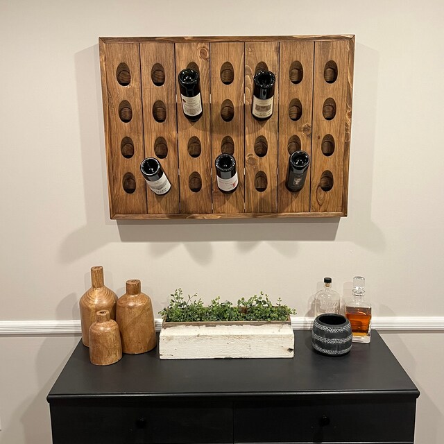 French wine bottle riddling wall rack sale