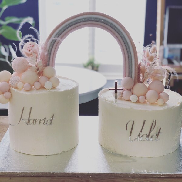 Name Cake Charms Acrylic Cake Topper, Cake Motifs Single Letter Number ...
