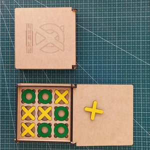 Laser Cut Tic Tac Toe Wooden Game Svg Files, Vector Files for Wood ...