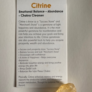 Raw Citrine Crystal (Heat Treated) - ~0.5&quot; - Citrine Stone - Raw Citrine stone - Healing crystals and stones - citrine stone treated photo