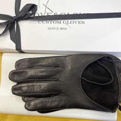 Luxury Long Leather Gloves,black Leather Gloves, Opera Leather Gloves ...