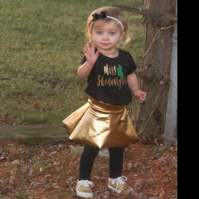 Girls GOLD Metallic Twirl Skirt 6 9 12 18 24 Months 2T 3T 4T 5T 5 6 7 8 9 10 11 12 Baby Toddler Kids Christmas Circle Skirt Etsy