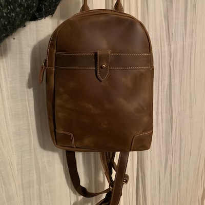 Leather Backpack for Women, School Bag - Etsy