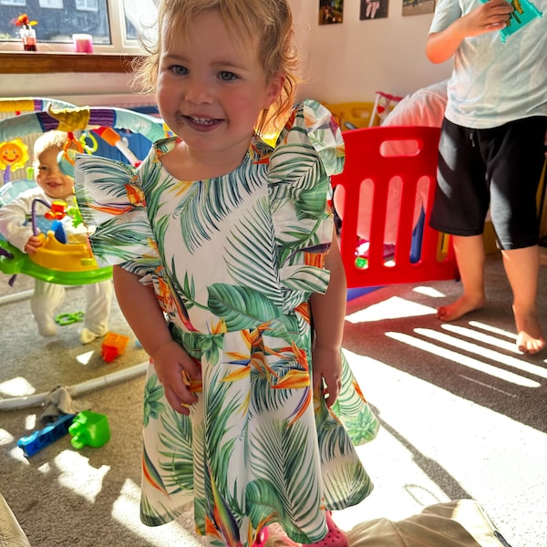Summer Cute Vacation Dress Sewing Pattern, Kids Pattern, Summer Dress ...