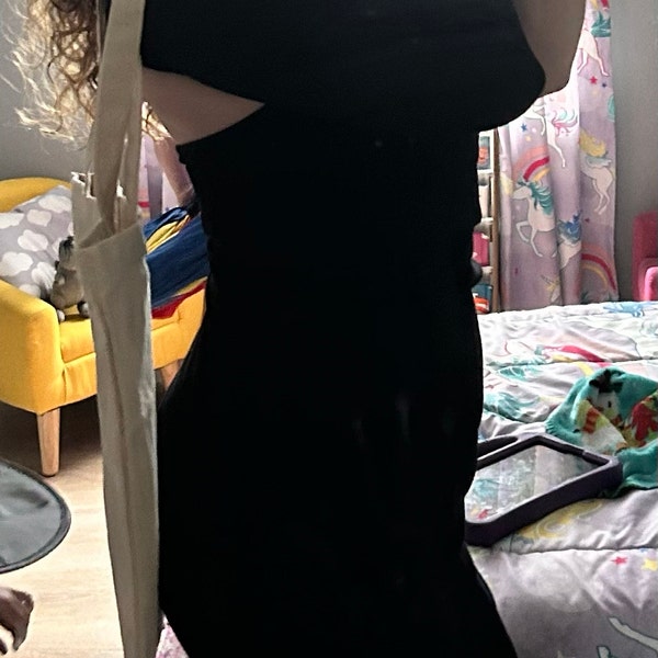 Sleeveless Mesh Mockneck Dress - Black