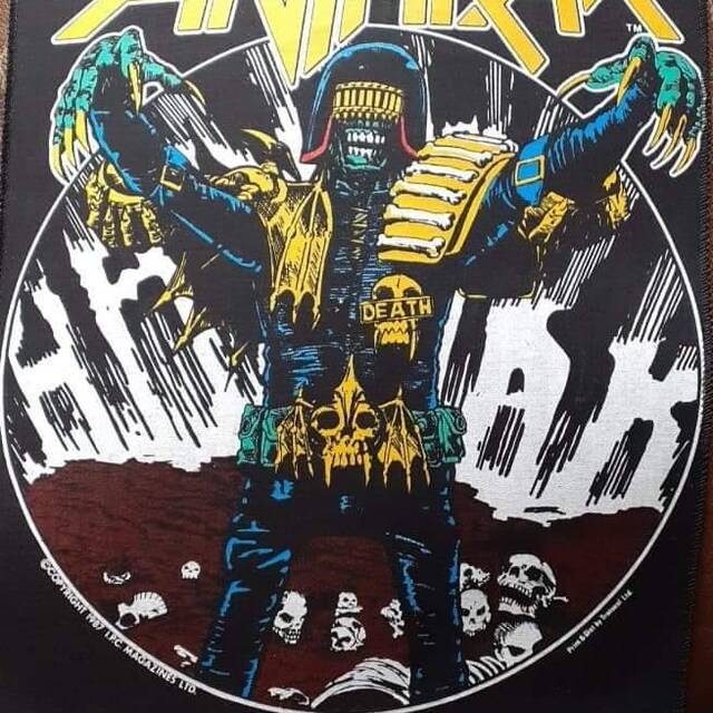 ANTHRAX Backpatch 'judge Dredd' Printed Back Patch