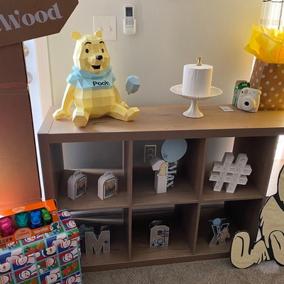 Papercraft Pooh Bear PDF, 3D SVG Cricut Template for Creating 3D Pooh Bear, 3D Bear for Children ...