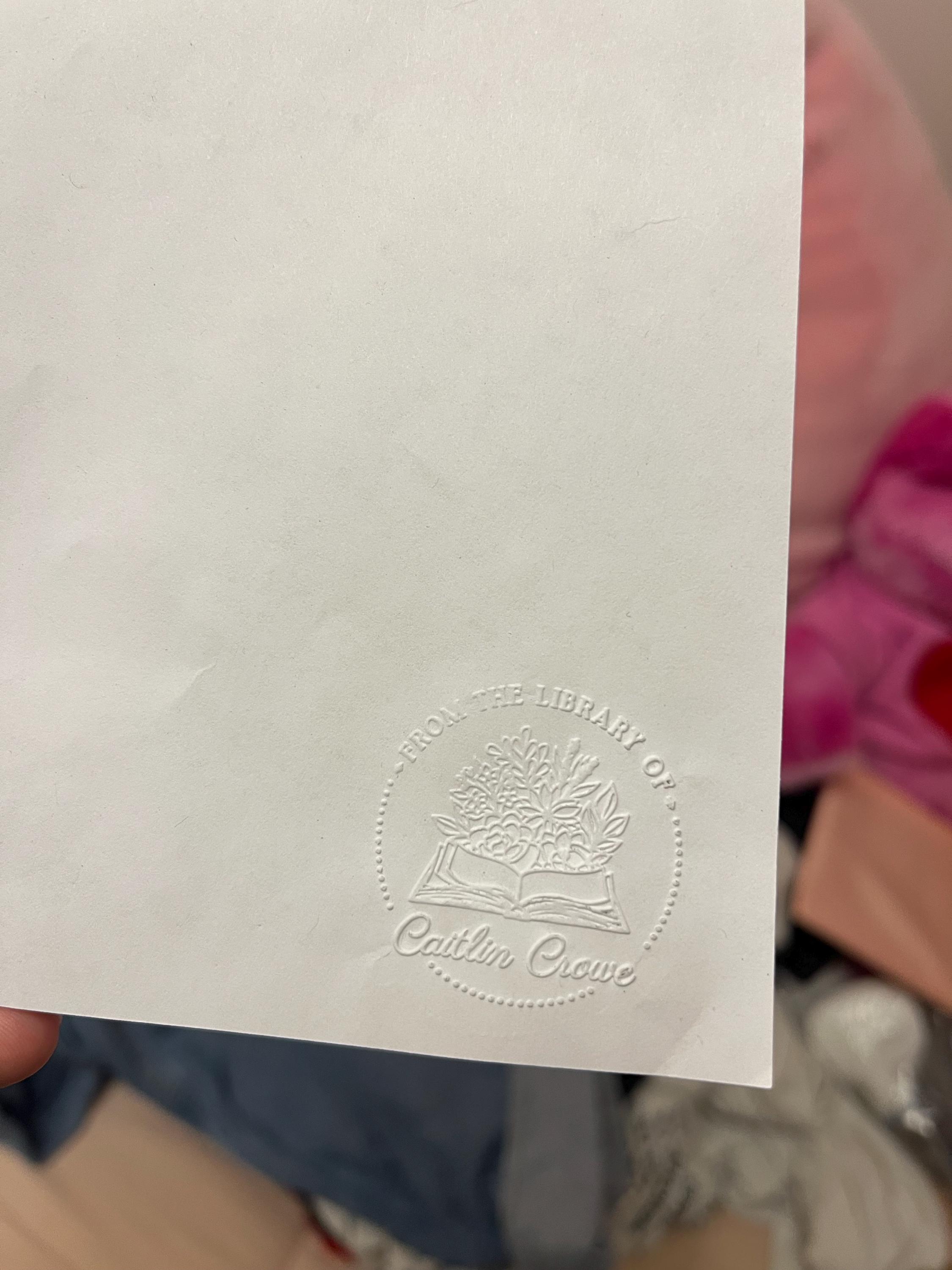 Custom BOOK EMBOSSER STAMP | Personalized Library Stamp | Choose from 12 Designs | Embosser, Wood, Self Inking | Ideal Gift for Book Lovers
